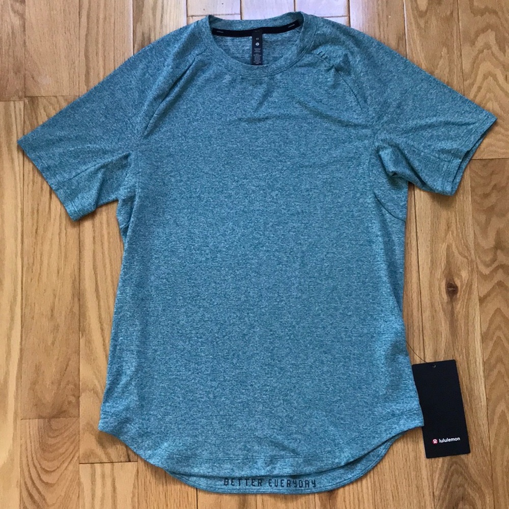 Lululemon Drysense SS *Heathered Deep Cove
